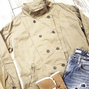 Lucky Brand military jacket army green M womens